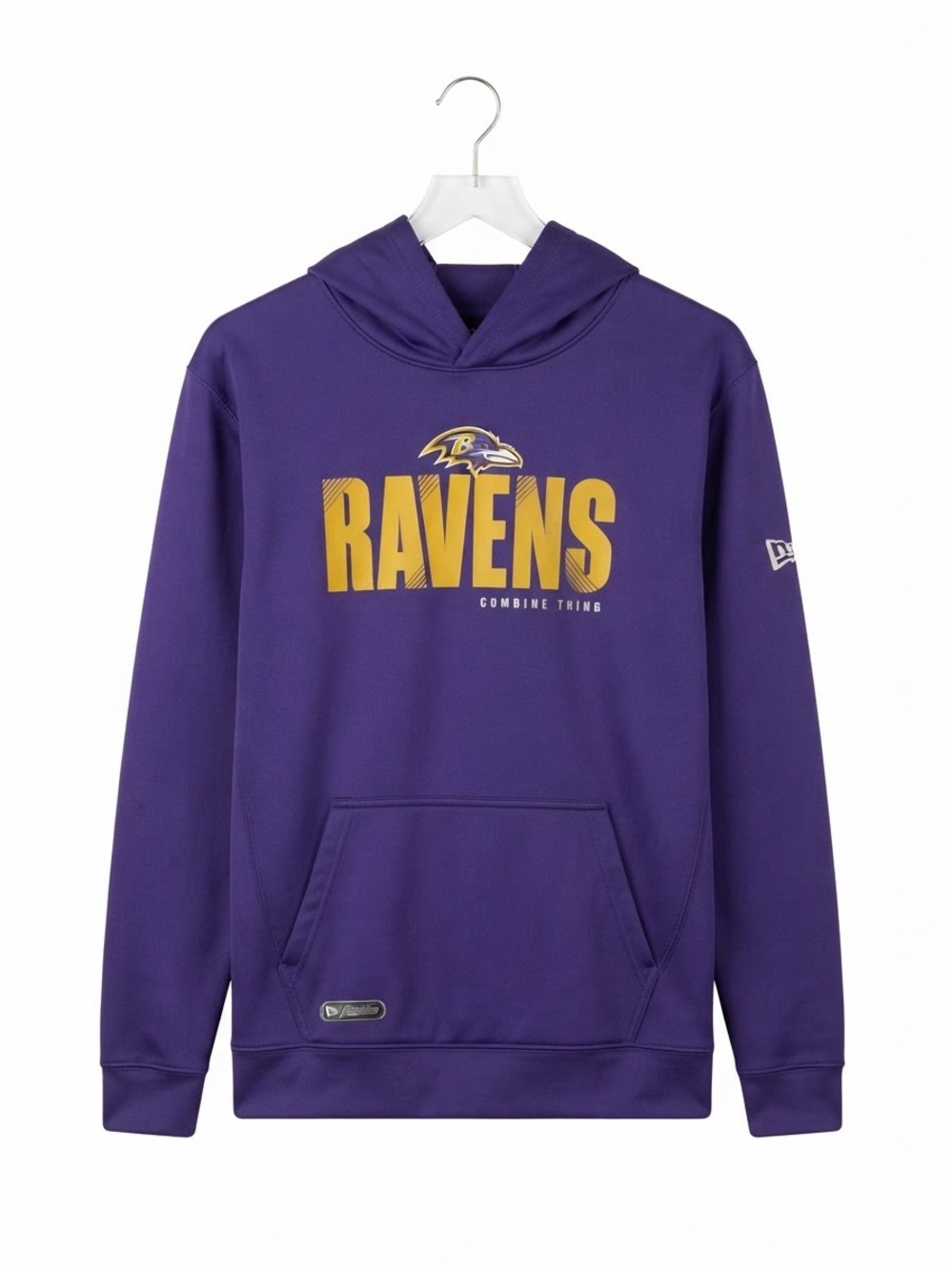 New Era Men’s Baltimore Ravens Purple and Gold Crewneck Hoodie